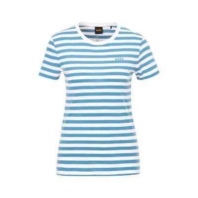 Abbildung von BOSS ORANGE T Shirt &quot;C Esla Striped Premium Damenmode&quot;, im gestreiften Design