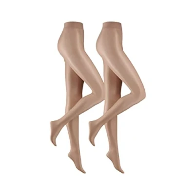 Abbildung von camano Everyday Shimmer 15 DEN 2 PACK Strumpfhose, Damen, Größe: 40/42, Teint