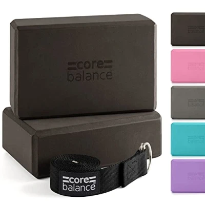 Abbildung von Core Balance YOGA Blocks &amp; Strap Fitness / Yoga, Größe: One Size, Black