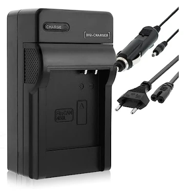 Abbildung von Ladegerät (Netz/KFZ) für Canon NB 8L / PowerShot A2200, A3200 is, A3300 A3350 is...