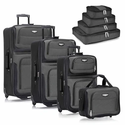 Abbildung von Travel Select Amsterdam Erweiterbares aufrechtes Gepäck, grau, 2 Piece Set, Gepäckstück
