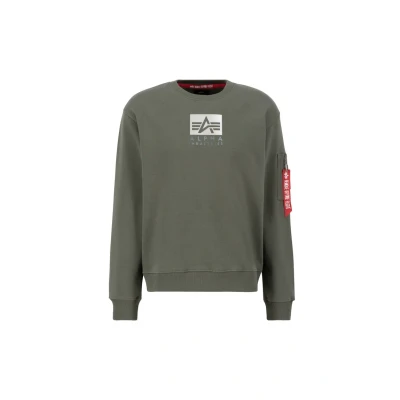 Abbildung von Alpha Industries LOGO Sweatshirt, Herren, Größe: 3XL, Dark olive
