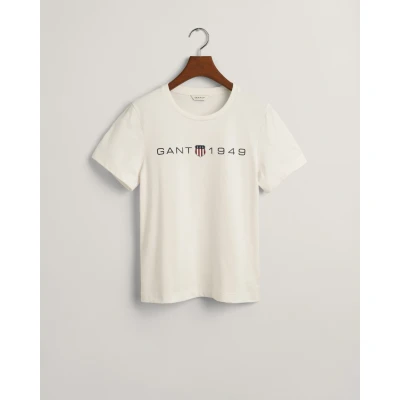 Abbildung von GANT Printed Graphic Tshirt print, Damen, Größe: Large, Eggshell