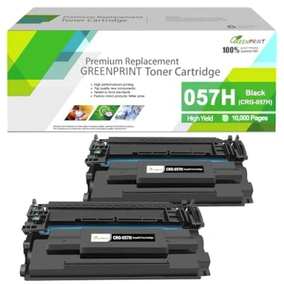 Abbildung von 057H (057) Kompatible Tonerkartuschen 2 Schwarz Hohe Kapazität 10000 Seiten für Canon Drucker MF449dw MF448dw MF445dw MF443dw LBP228dw LBP227dw LBP226dw LBP223dw MF451dw MF452dw MF453dw MF455dw
