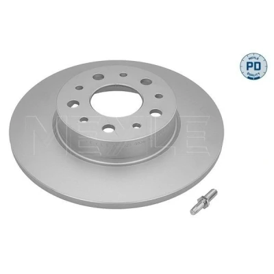 Abbildung von MEYLE 215 523 0036/PD Bremsscheibe Hinterachse 251 10 5 98 voll Zink Lamellen beschichtet mit Schrauben FIAT: Tipo Limousine, Schrägheck, 500L