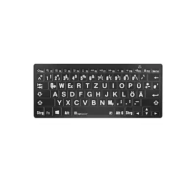 Abbildung von Logickeyboard XL Print White on Black DE (PC/BT)