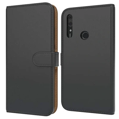 Abbildung von EAZY CASE Tasche kompatibel mit Huawei P Smart Z / Y9 Prime (2019) Schutzhülle Standfunktion Klapphülle Bookstyle, Handytasche Handyhülle Magnetverschluss und Kartenfach, Kunstleder, Schwarz