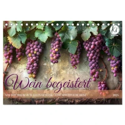 Abbildung von Wein begeistert (Tischkalender 2025 DIN A5 quer), CALVENDO Monatskalender