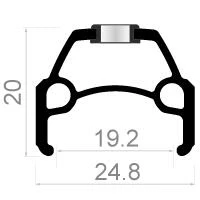 Abbildung von Felge Rodi Connect 28/29&quot; / 622 X 19C Aluminium 36 Löcher 14G Silber