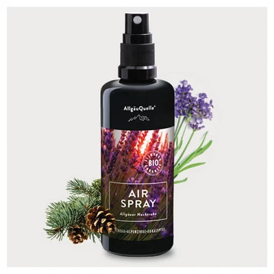 Abbildung von Allgäuquelle Raumduft Bio AirSpray Allgäuer Nachtruhe (1 x 100ml), mit Lavendel, Alpenzirbe und Eukalyptus