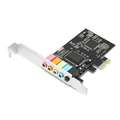 Abbildung von PCI E Audio Soundkarte, Desktop CMI8738 5.1 Mehrkanal Chip Soundkarte mit Treiber CD, PCIe für 7 / Vista XP 32/64 Bit
