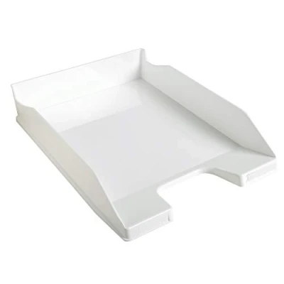 Abbildung von Exacompta 113213D 6er Pack Premium Briefablage Combo Midi DIN A4. Idealer Briefkorb für Ihre Organisation. Robuster und stapelbarer Ablagekorb Weiß glossy