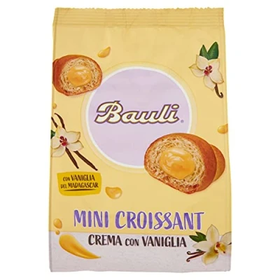 Abbildung von Bauli Mini Croissant con crema alla vaniglia mit Vanillecreme 75g Italienischer Snack Knabberartikel