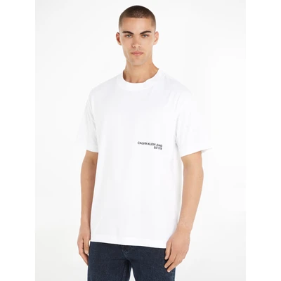 Abbildung von Calvin Klein Jeans Spray TEE Unisex Tshirt print, Größe: XXL, Bright white
