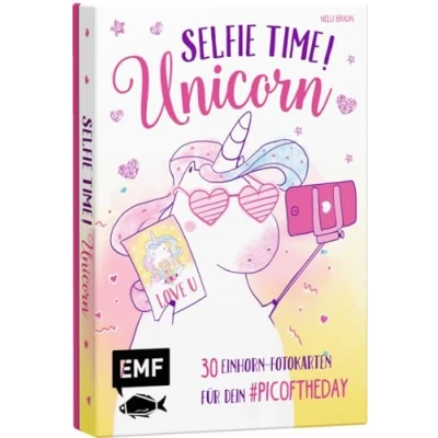 Abbildung von Selfie Time! Unicorn: 30 Einhorn Fotokarten für dein #picoftheday