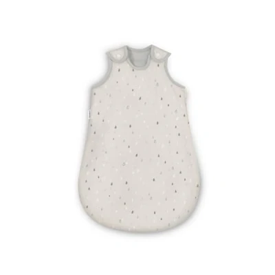 Abbildung von Ehrenkind® Babyschlafsack Schlafsack Rund 2.5 TOG Bio Baumwolle Ganzjahres Baby Gr. 86/92 Farbe Natur Graue Tropfen Oeko Tex winter und Sommer Kinder