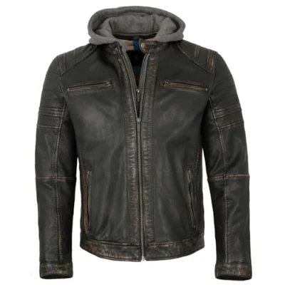 Abbildung von JACK HANTER Lederjacke Bikerjacke / Bikerstyle