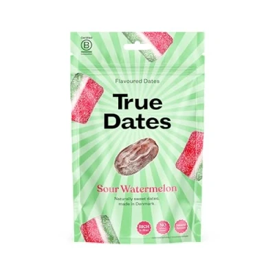 Abbildung von True Dates Sour Watermelon natürlich aromatisierte Datteln saurer Wassermelonen Geschmack 100 g