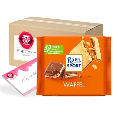 Abbildung von 5 x 100g Waffel Tafel Schokolade mit Geschenk von Pere&#039;s Candy
