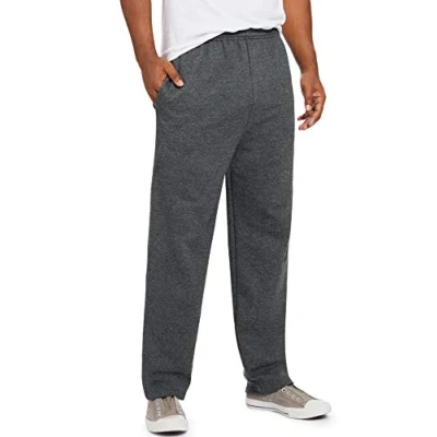 Abbildung von Hanes Herren EcoSmart Bottom Sweatpants, Midweight Fleece Open Hem Sweats for Men Trainingshose, Charcoal Heather, Groß