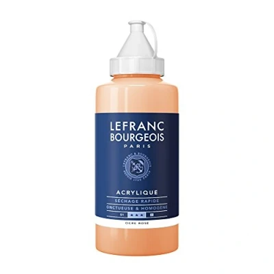 Abbildung von Lefranc Bourgeois 300411 Fine Acrylfarbe Pinker Rocker, 750ml Flasche, cremige auf Wasserbasis, schnell trocknend, lichtecht, wasserfest