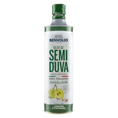 Abbildung von Traubenkernöl Kaltgepresst 100% Italienische Benvolio 1938 750 ml Reich an Vitamin E und Omega 6 Metallflasche Grapeseed Oil Cooking Frittierfett Flüssig