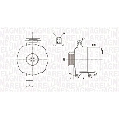 Abbildung von MAGNETI MARELLI 063731728010 Lichtmaschine 12V 90A HONDA: CR V 2, FR