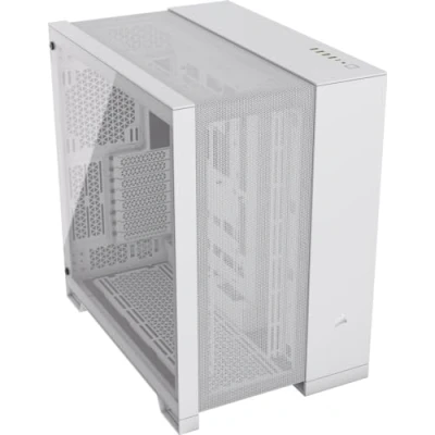 Abbildung von CORSAIR 6500D Airflow Mid Tower ATX PC Gehäuse Ohne Lüfter Zweikammer Design Große Kühlungsflexibilität Kompatibel mit Reverse Connection Motherboards Weiß