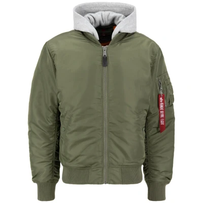 Abbildung von Alpha Industries Flight MA ZH BACK EMB Winterjacke, Herren, Größe: Medium, Sage green