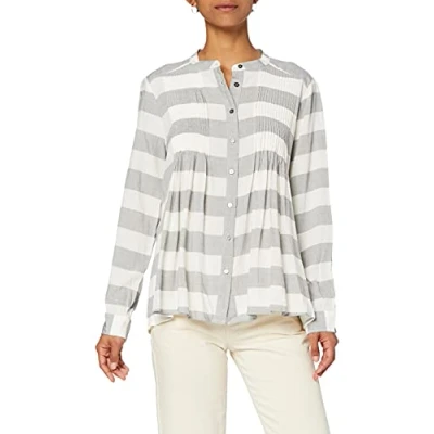 Abbildung von Yargıcı Damen Pleat Detail Shirt Hemd, Grau (Anthracite 059), Large (Herstellergröße: L)