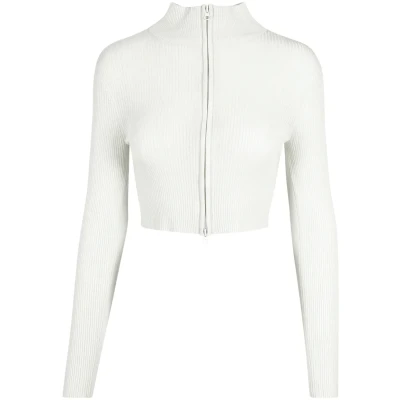 Abbildung von Urban Classics Damen Tb5089 ladies Cropped Rib Knit Zip Cardigan Sweater, Whitesand, L EU