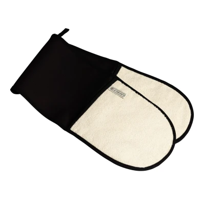Abbildung von Le Creuset Doppel Handschuh mit Schlaufe, Einheitsgröße, Schwarz, Baumwoll Canvas, 95001000000000
