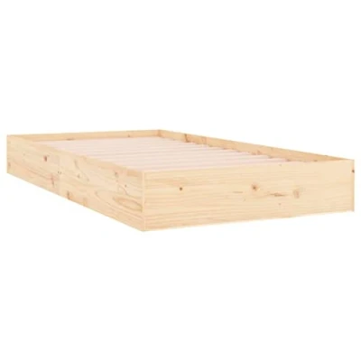 Abbildung von vidaXL Massivholzbett Einzelbett Bettgestell Bettrahmen Lattenrost Schlafzimmerbett Bett Holzbett Schlafzimmermöbel Kiefer 100x200cm