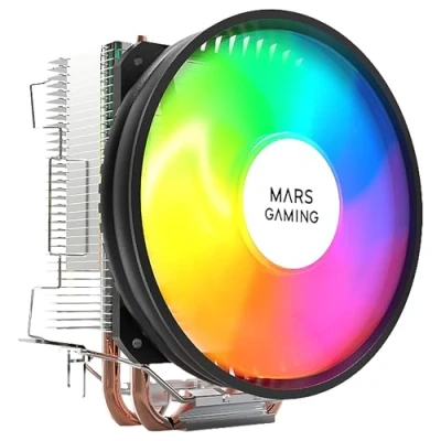 Abbildung von MARSGAMING MCPUARGB, RGB CPU Kühlkörper, 2X HCT Heatpipes, TDP 130W, PWM Silent
