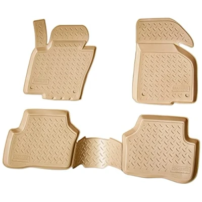 Abbildung von RECAMBO F 8415a Fußmattensatz Gummi vorne und hinten 4 beige Maßgefertigt VOLKSWAGEN: Passat B6 Variant, B7 Limousine