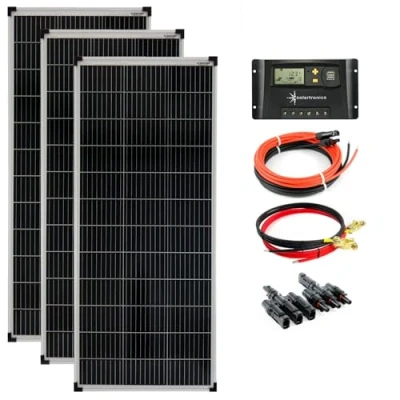 Abbildung von 300Watt 12Volt Solar Set Solaranlage Inselanlage Garten Camping Solarmodul Photovoltaik