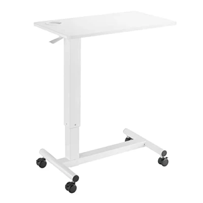 Abbildung von LogiLink EO0041 Überbett Tischwagen mit Gasdruckfeder, rollbar (feststellbare Rollen) und höhenverstellbar