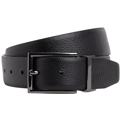 Abbildung von Hackett London Herren Reversible Belt, Black (Black/Brown), 26