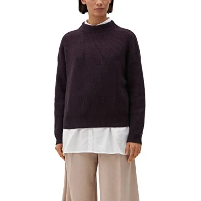 Abbildung von s.Oliver Black Label Strickpullover, Damen, Größe: Large, Aubergine