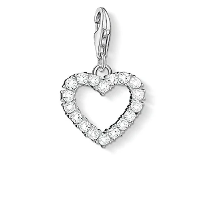 Abbildung von Thomas Sabo Damen Charm Anhänger Romantisches Herz Club 925 Sterling Silber 1482 051 14