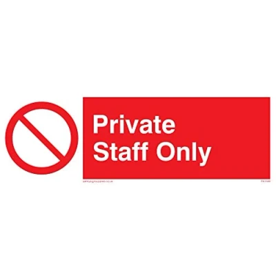 Abbildung von Viking Schilder pa1489 l15 v &quot;Private&quot; Staff nur Zeichen, Vinyl, 50 mm H x 150 W