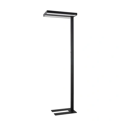 Abbildung von Arcchio Stehlampe Logan, dimmbar, LED Leuchtmittel fest verbaut, universalweiß, Aluminium, Kunststoff, Schwarz (RAL 7021), 1 flammig, inkl.