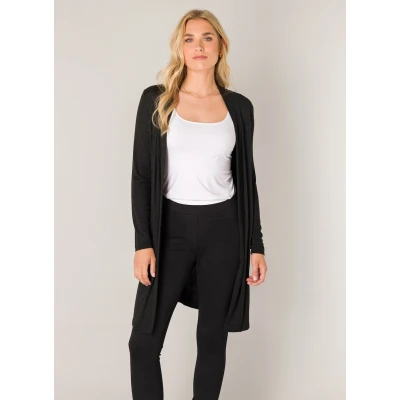 Abbildung von Base Level Longstrickjacke &quot;Yayla Long&quot;, Bequem und lang geschnitten