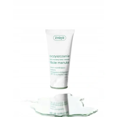Abbildung von Feuchtigkeitspflege creme mit ausgleichent adstringiernd Effekt von Manu Blätter Extrakt SPF10 50ml Ziaja
