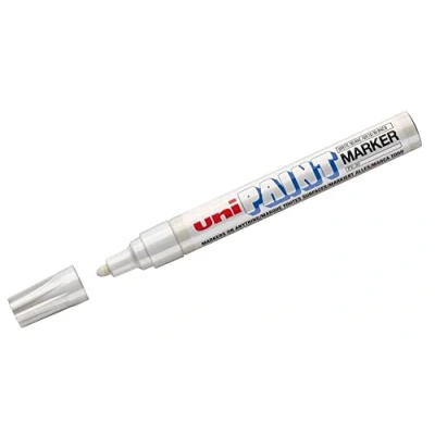 Abbildung von uni ball 182001 Outliner Marker Lackmalstift PX 20 weiß, Cartoon, Einheitsgröße