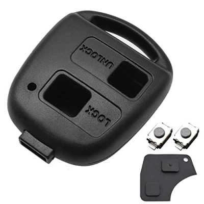 Abbildung von HooRLZ 2 Tasten Toyota Schlüsselgehäuse für Aygo Corolla Yaris RAV4 Prado Avensis Land Cruiser Previa Echo Tarago Alphard Gehäuse der Fernbedienung, Autoschlüssel