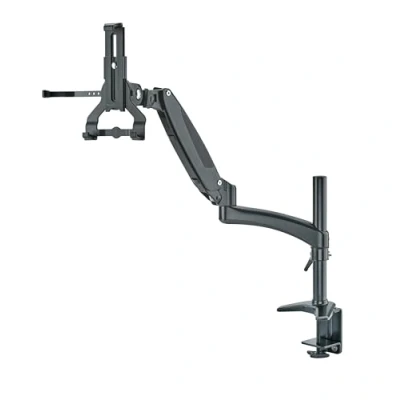 Abbildung von K&amp;M 23874 Tablet PC Halter Bundle Schwarz, Biobased Kunststoff Halterung 360 drehbar, stufenlose Verstellung um 55 cm