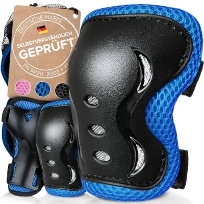 Abbildung von Liebkern Knieschoner Kinder Schoner Inliner Knieschützer Protektoren Set Schützer Inline Skates Erwachsene