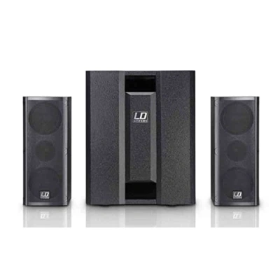 Abbildung von LD Systems DAVE 8 ROADIE Portables PA System aktiv mit 3 Kanal Mixer, schwarz