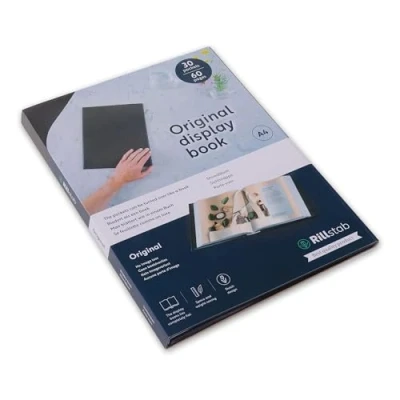 Abbildung von Rillstab Sichtmappe A4 30 Hüllen schwarz